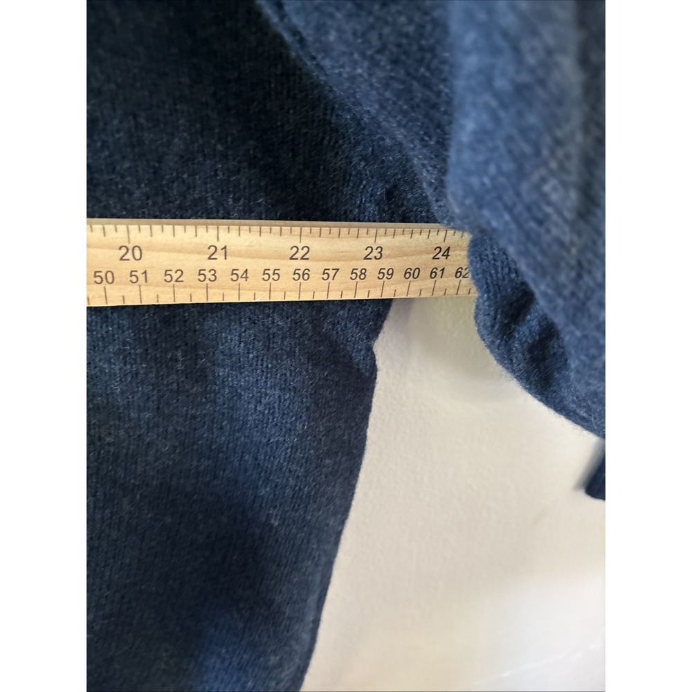 Vintage Jockey Mens XL Blue 100% Lambswool Button Collar Pullover Sweater - Picture 7 of 8